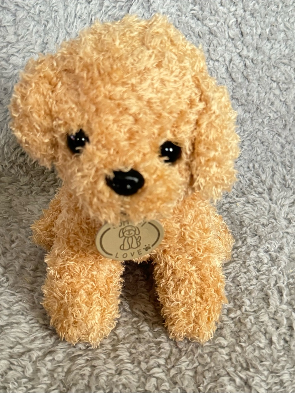 Soft Toy Love Tan Puppy Dog Plush Stuffed Animal‎ With Tag Collar